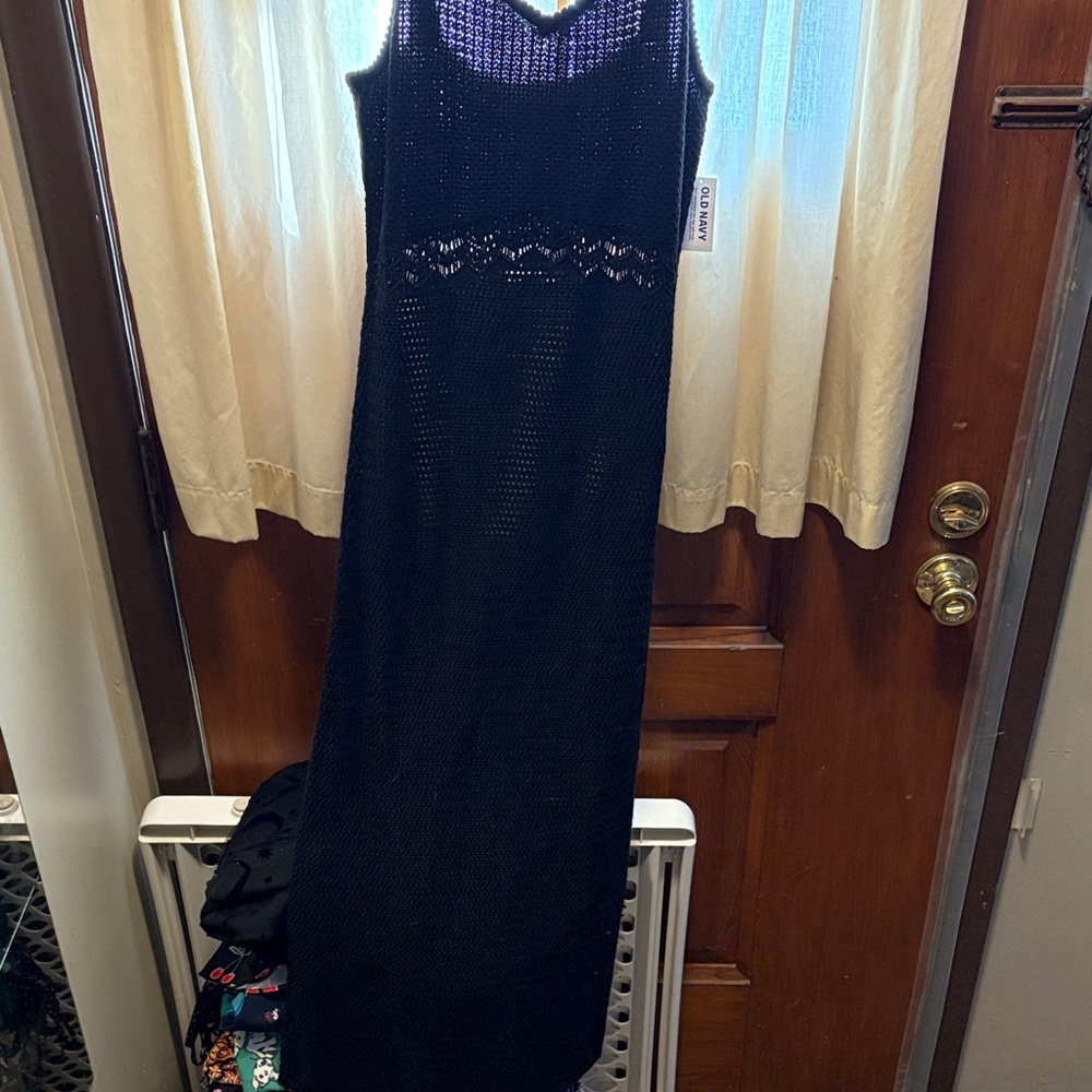 Old Navy Black Lace Maxi Dress